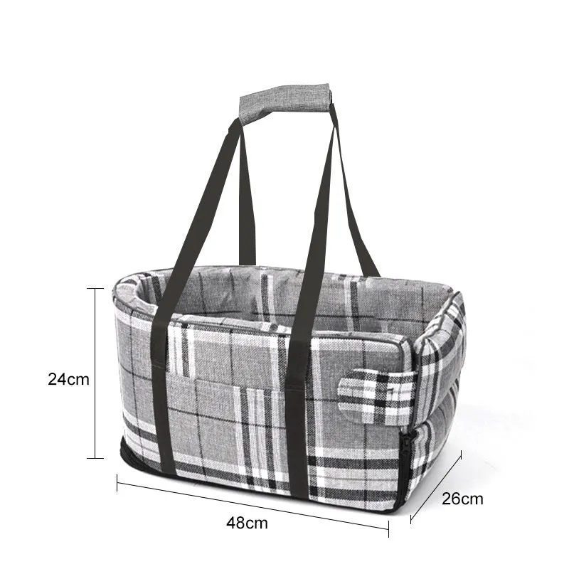 2-in-1 Portable Pet Carrier & Dog Car Seat Booster