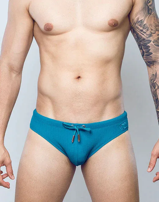 2eros Railroad swim brief teal