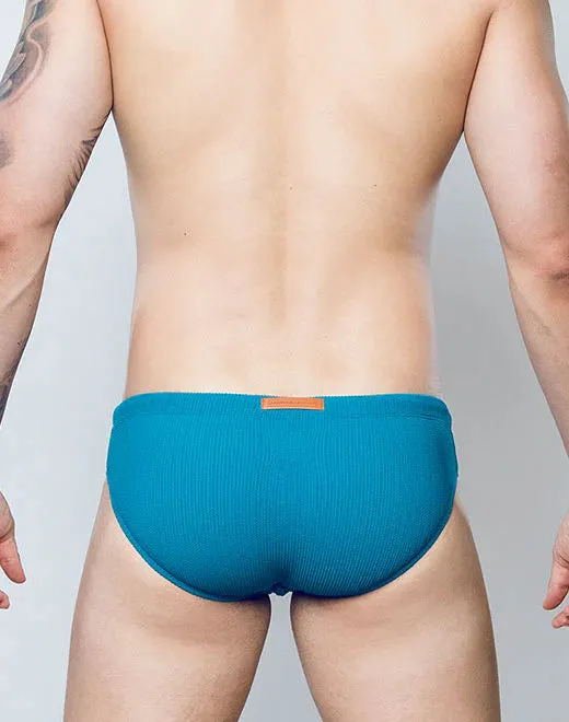 2eros Railroad swim brief teal