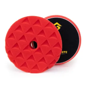 5" Diamond Foam Pads, Light Finishing, Red