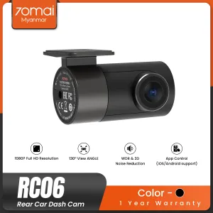 70mai Rear Camera RC06, 1080P, 130° FOV, Backup Camera for 70mai Dash Cam