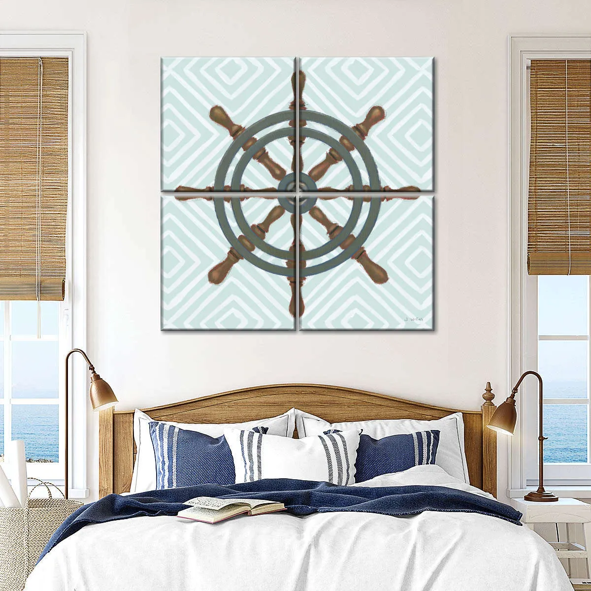 A Day At Sea Aqua Wall Art