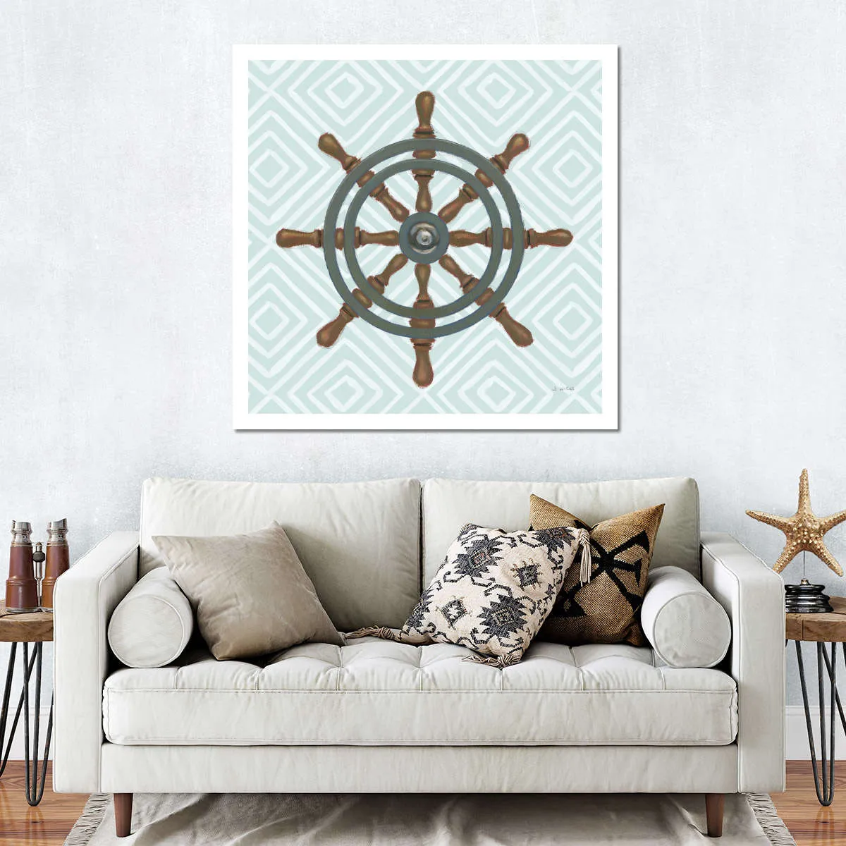 A Day At Sea Aqua Wall Art