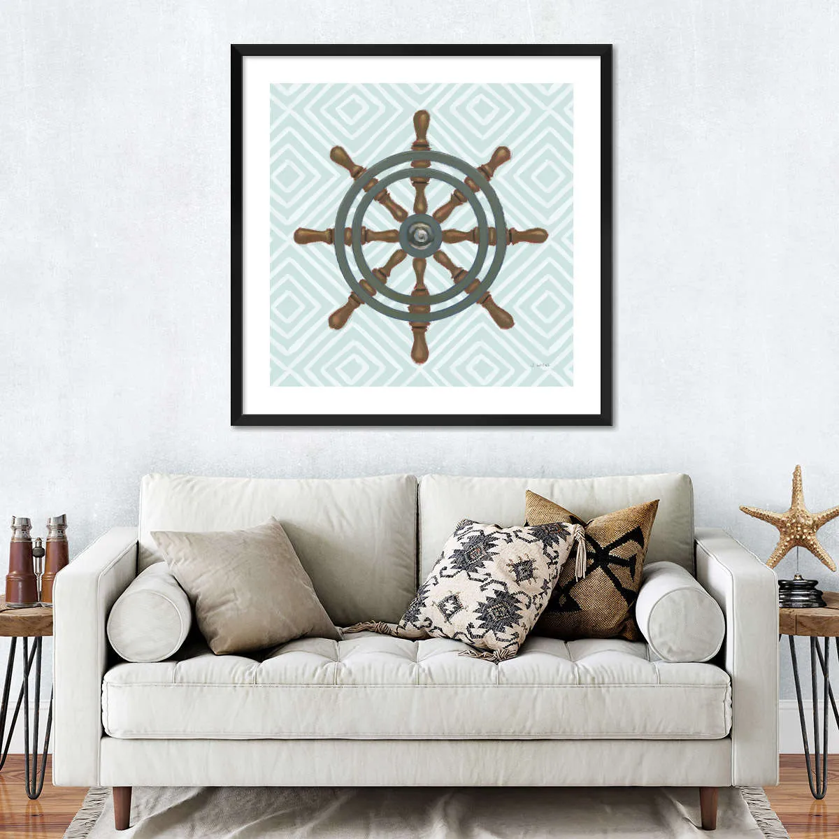 A Day At Sea Aqua Wall Art