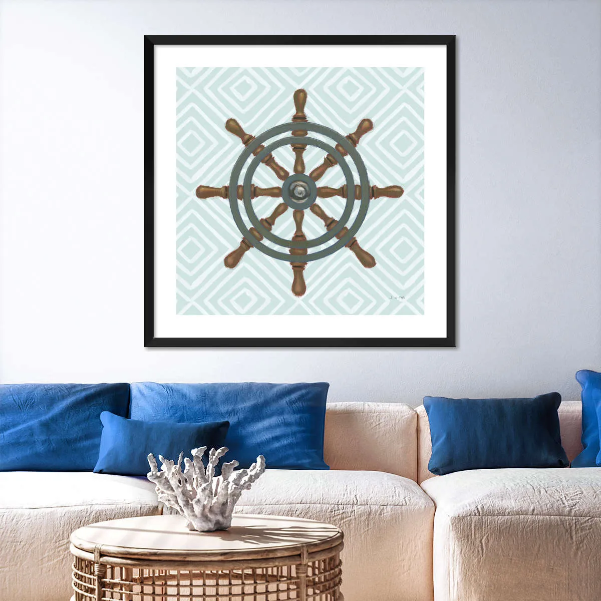 A Day At Sea Aqua Wall Art