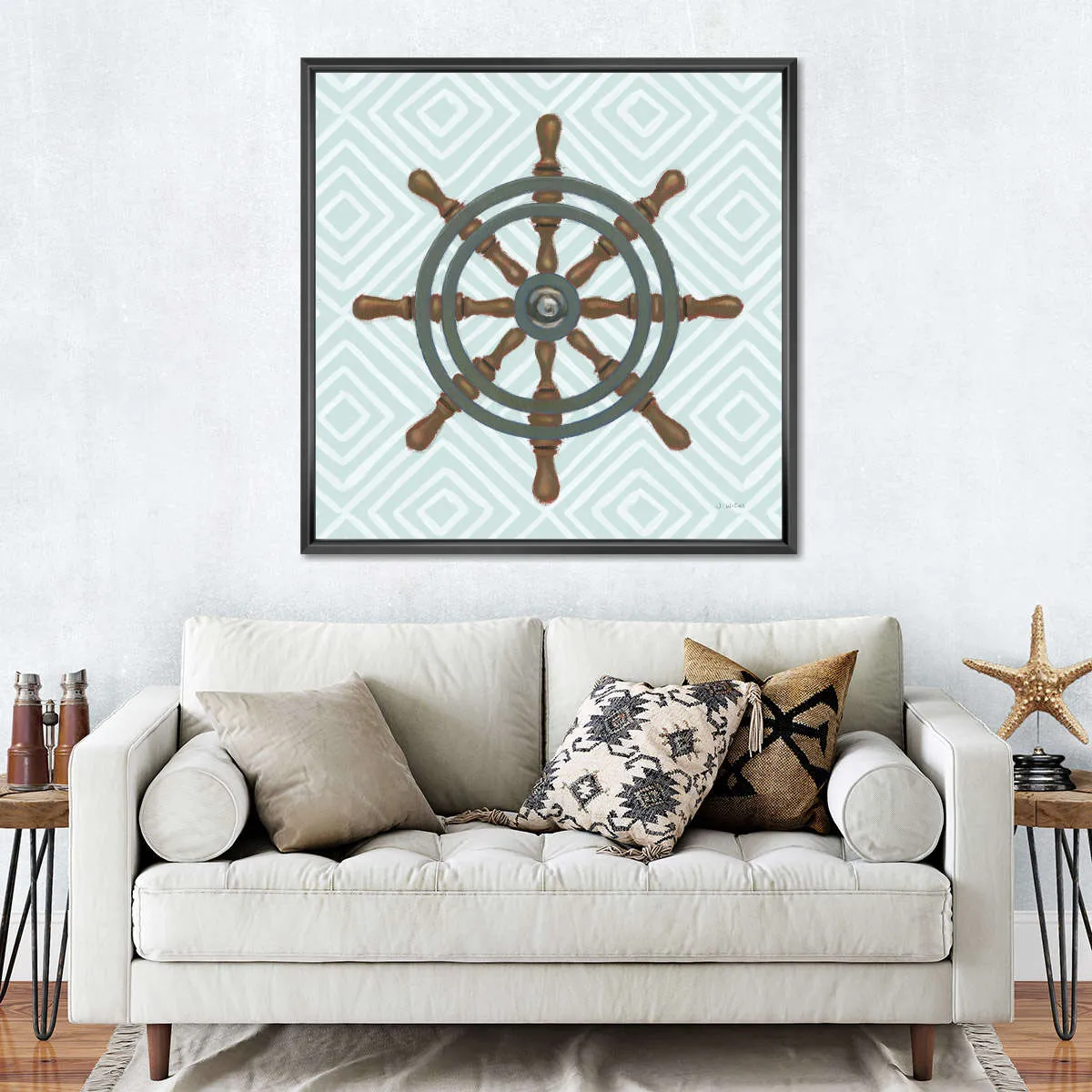 A Day At Sea Aqua Wall Art