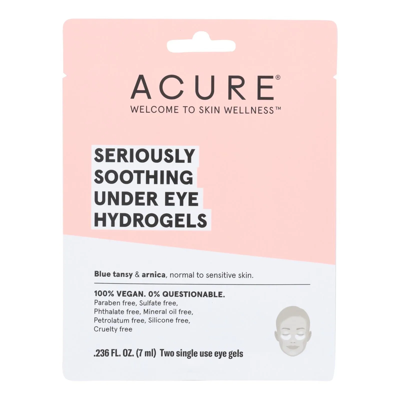 Acure Seriously Soothing Under Eye Hydrogels: Hydrating Relief for Tired Eyes (Pack of 12)