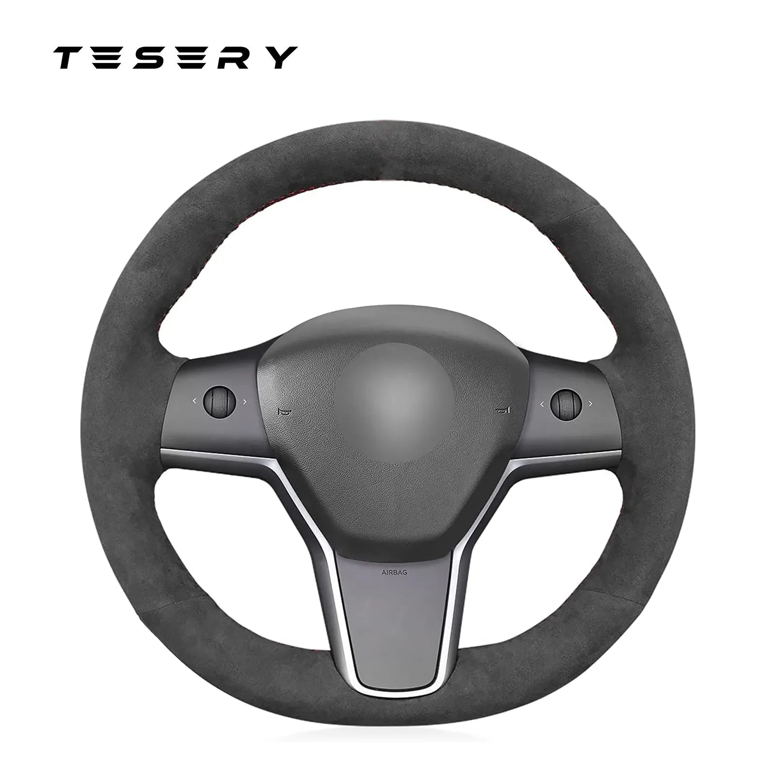 Alcantara Steering Wheel Cover for Tesla Model 3 / Y