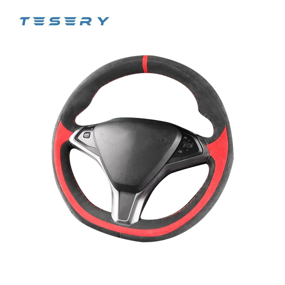 Alcantara Steering Wheel Cover for Tesla Model S / Model X