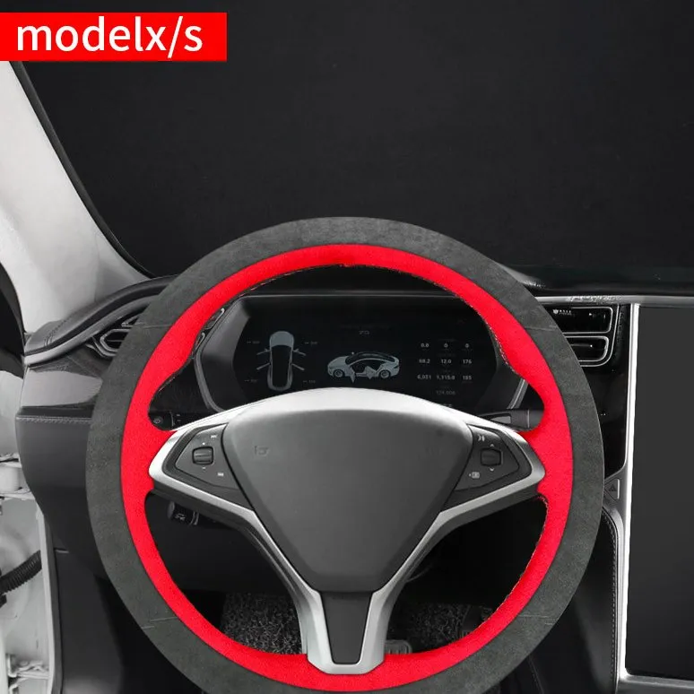 Alcantara Steering Wheel Cover for Tesla Model S / Model X