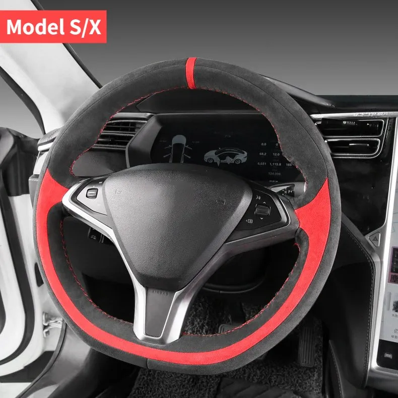 Alcantara Steering Wheel Cover for Tesla Model S / Model X