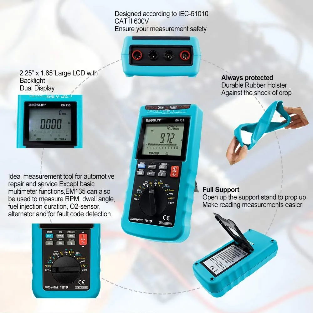 ALLOSUN EM135 Automotive Digital Multimeter