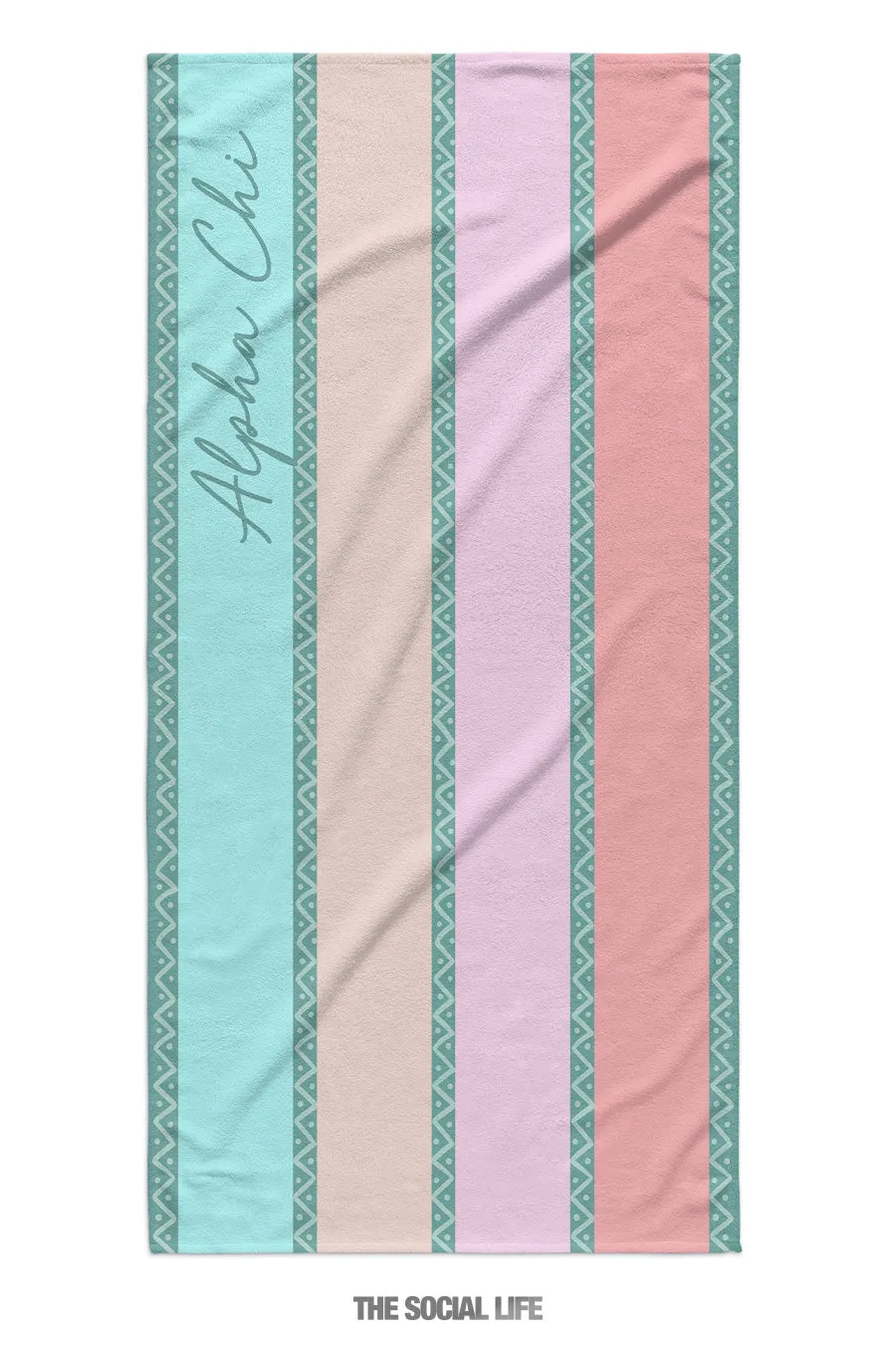 Alpha Chi Omega Island Stripe Towel