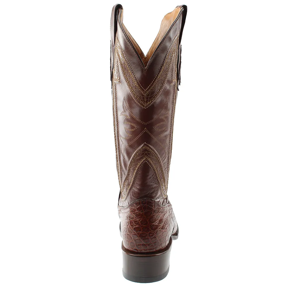 American Alligator Square Toe Cowboy Boots