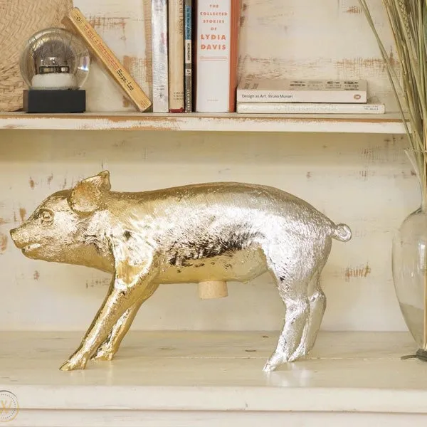 Areaware Reality Bank in the Form of a Pig - Gold Chrome