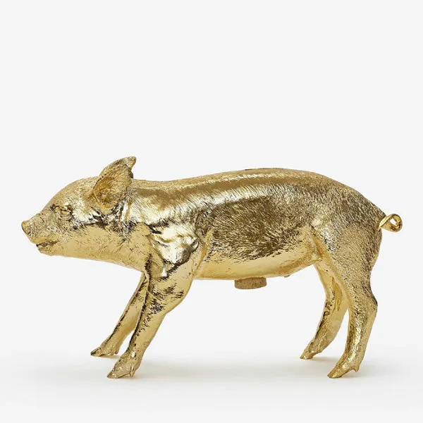 Areaware Reality Bank in the Form of a Pig - Gold Chrome