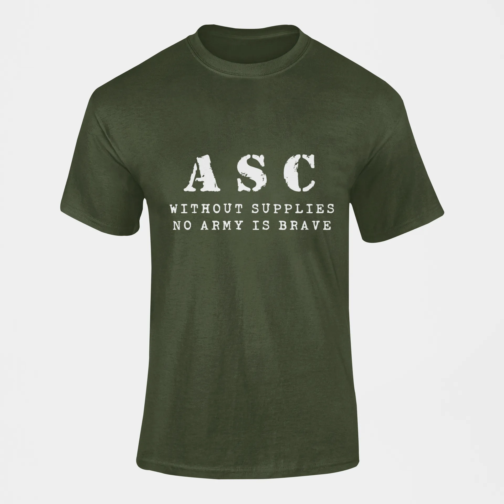 ASC T-shirt - ASC, Without Supplies, No Army Is Brave (Men)