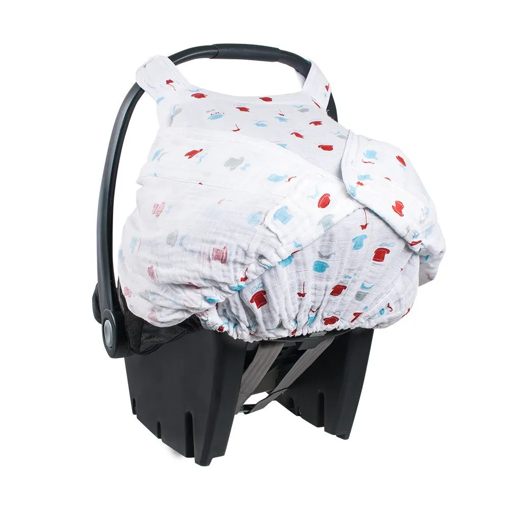 Bebe Au Lait Premium Muslin Car Seat Cove