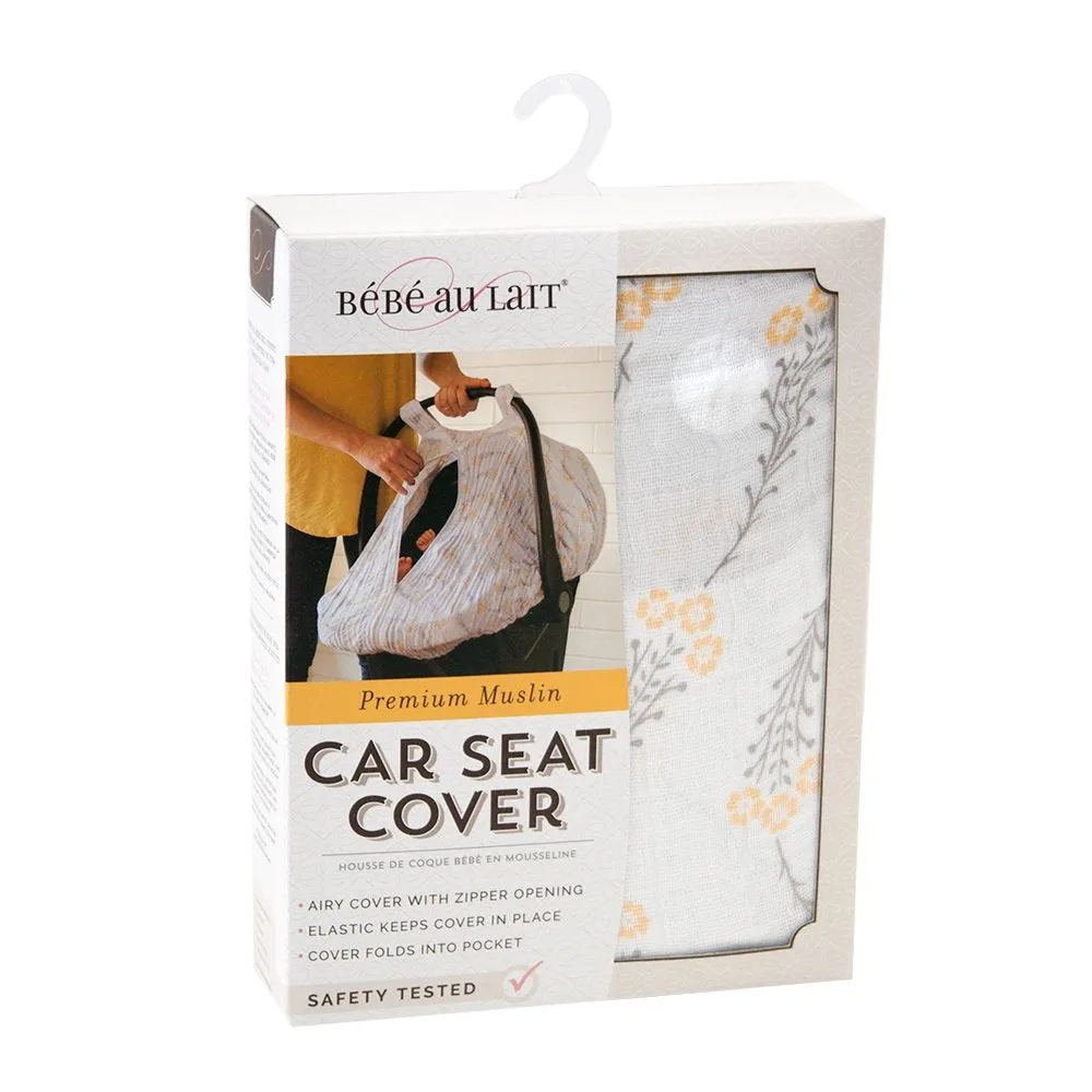 Bebe Au Lait Premium Muslin Car Seat Cove