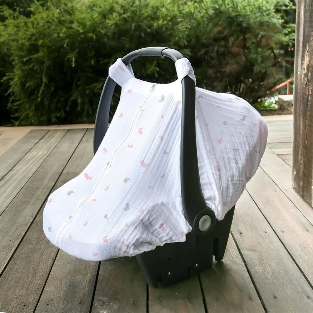 Bebe Au Lait Premium Muslin Car Seat Cove