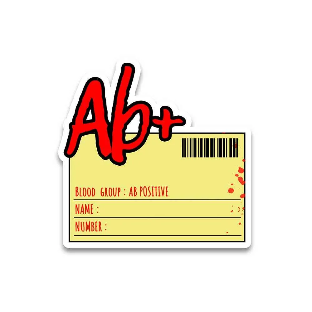 Blood group Ab Positive Reflective Sticker