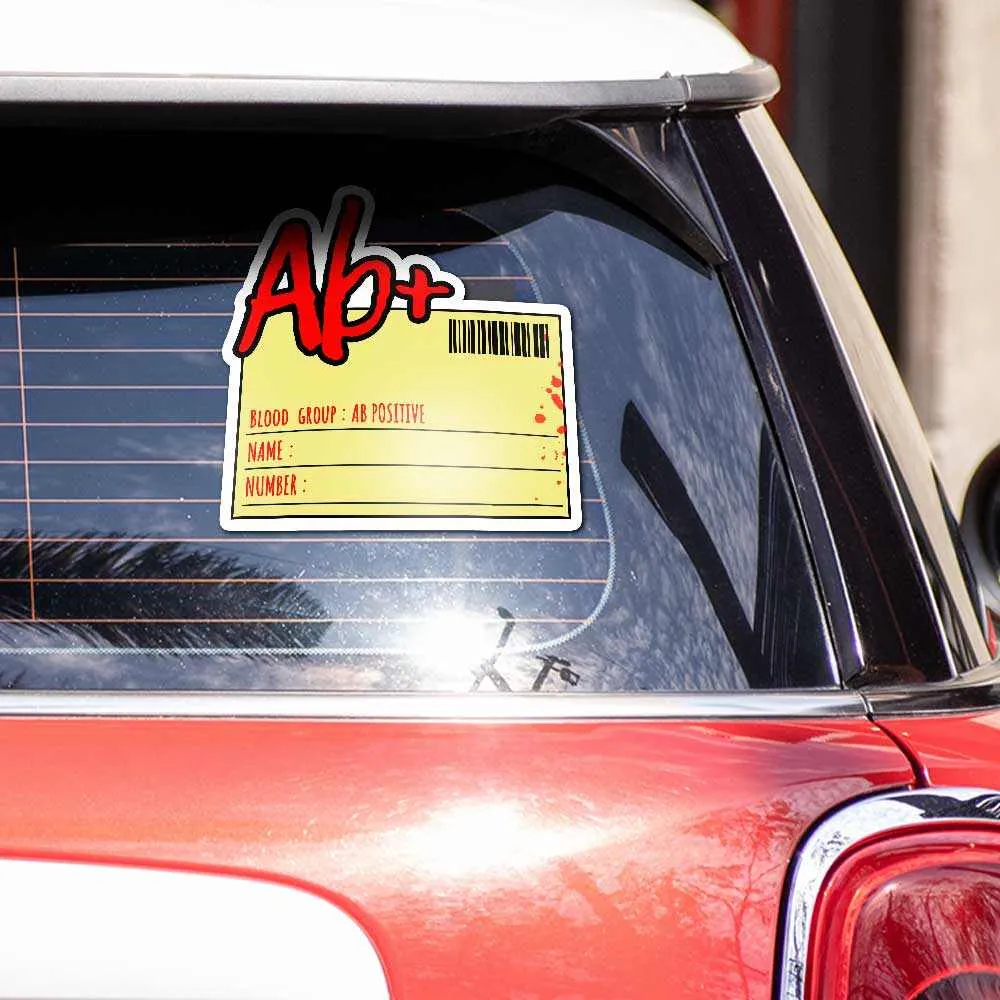 Blood group Ab Positive Reflective Sticker