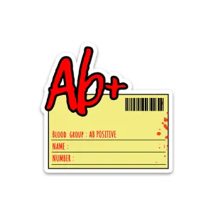 Blood group Ab Positive Reflective Sticker