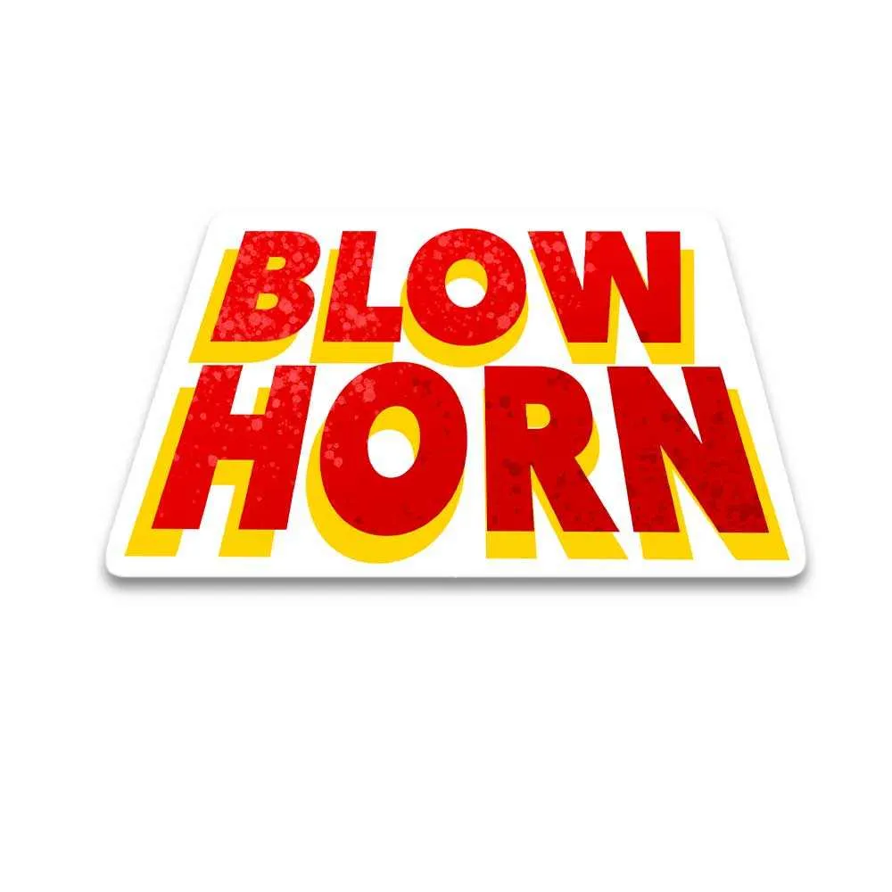 Blow horn Reflective Sticker