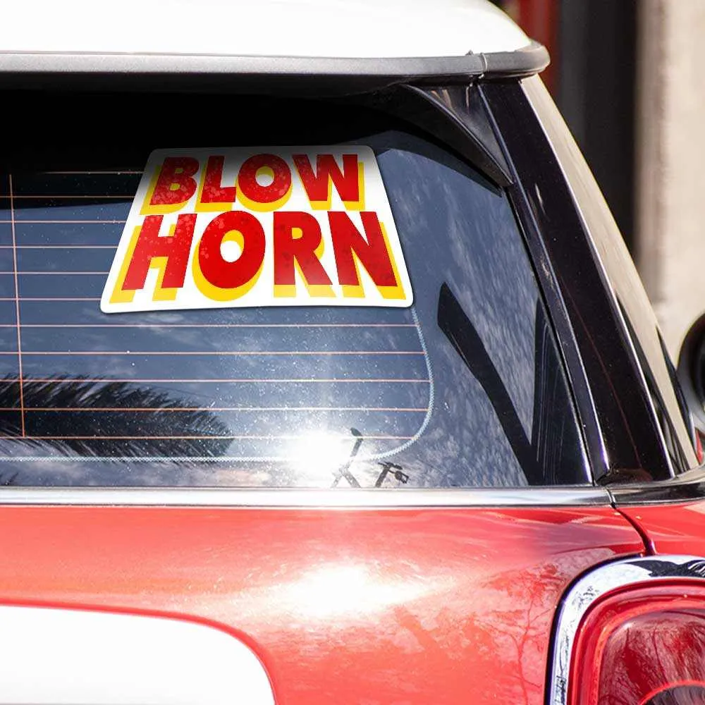 Blow horn Reflective Sticker