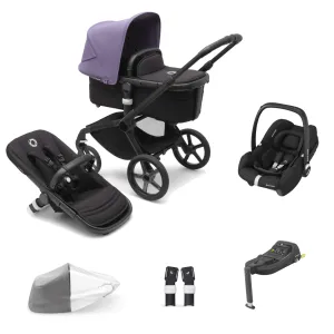 Bugaboo Fox 5, Cabriofix i-Size and Base Travel System - Black/Midnight Black/Astro Purple