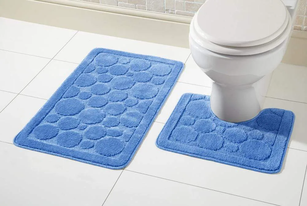 Cali Bath Mat Set Luxury Super Soft Non-Slip Ultra Absorbent Bathroom Mats in Multiple Colours and Sizes for Comfort and Safety by OLIVIA ROCCO