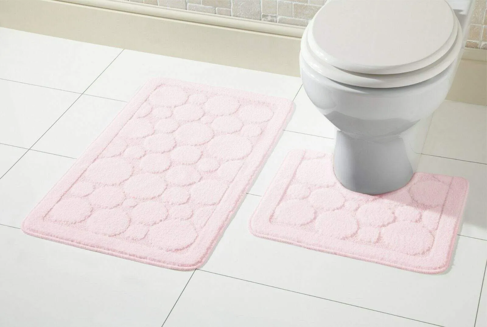 Cali Bath Mat Set Luxury Super Soft Non-Slip Ultra Absorbent Bathroom Mats in Multiple Colours and Sizes for Comfort and Safety by OLIVIA ROCCO