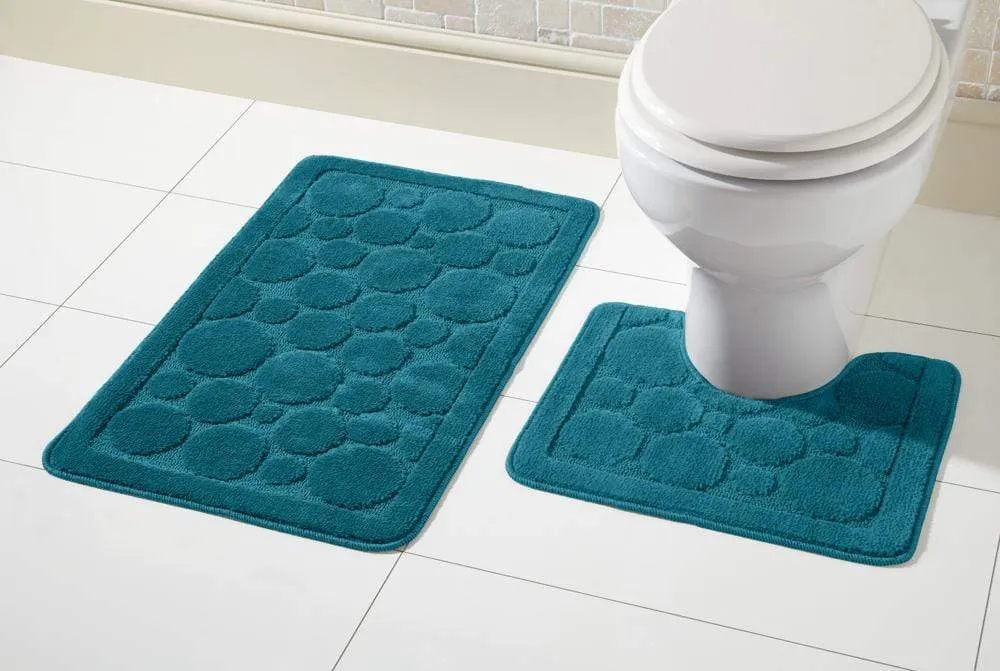 Cali Bath Mat Set Luxury Super Soft Non-Slip Ultra Absorbent Bathroom Mats in Multiple Colours and Sizes for Comfort and Safety by OLIVIA ROCCO