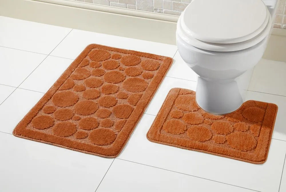 Cali Bath Mat Set Luxury Super Soft Non-Slip Ultra Absorbent Bathroom Mats in Multiple Colours and Sizes for Comfort and Safety by OLIVIA ROCCO