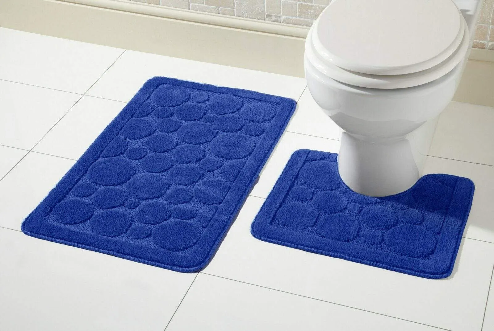 Cali Bath Mat Set Luxury Super Soft Non-Slip Ultra Absorbent Bathroom Mats in Multiple Colours and Sizes for Comfort and Safety by OLIVIA ROCCO