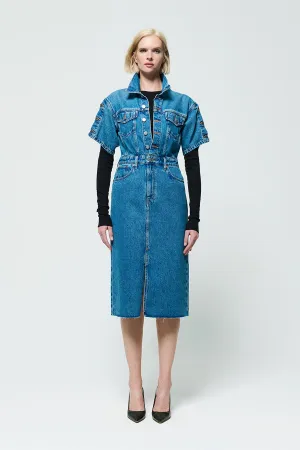 Camelia Trucker Dress - Everglades