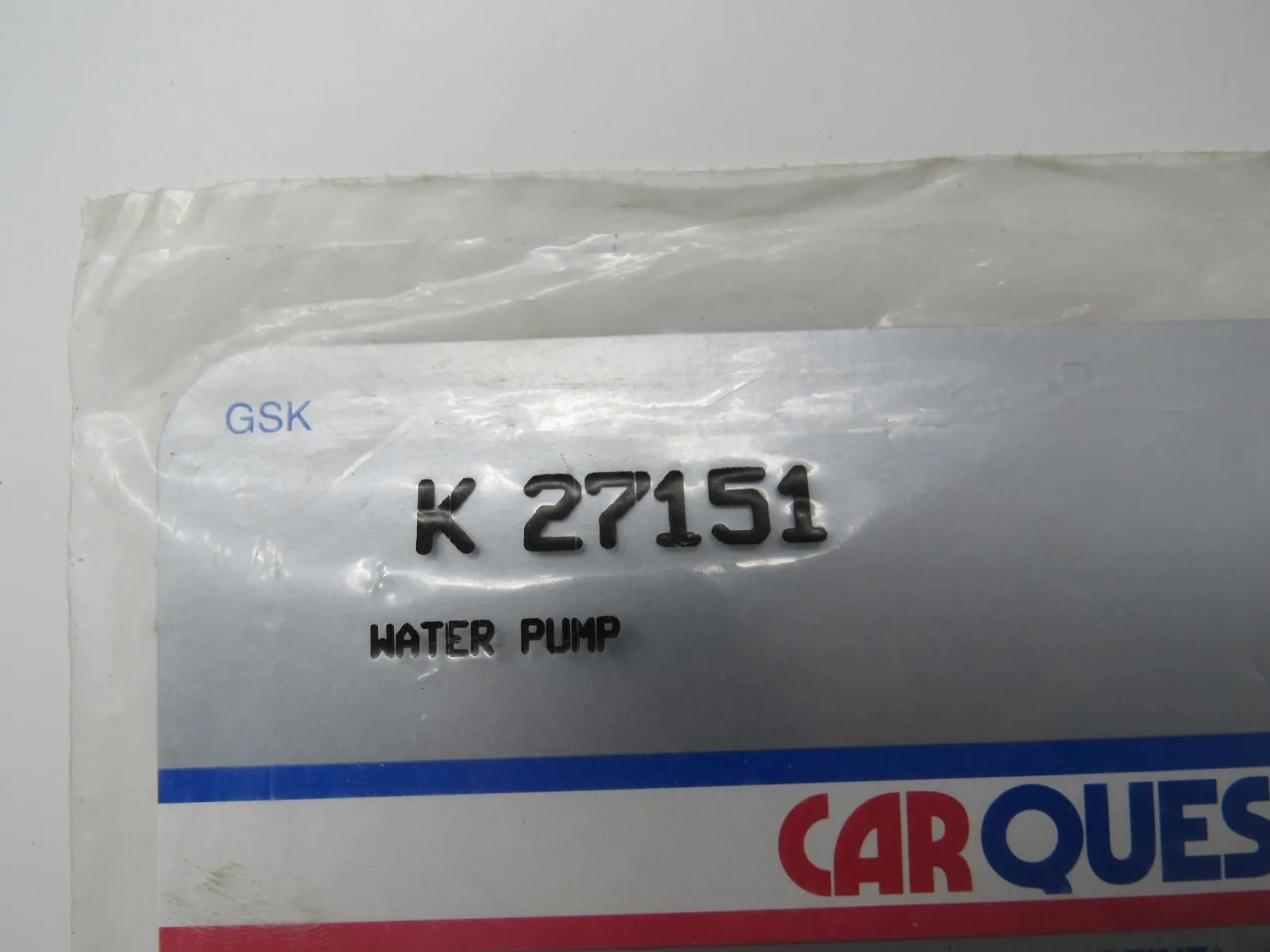 Carquest Victor Reinz Water Pump Gasket K27151 -- New