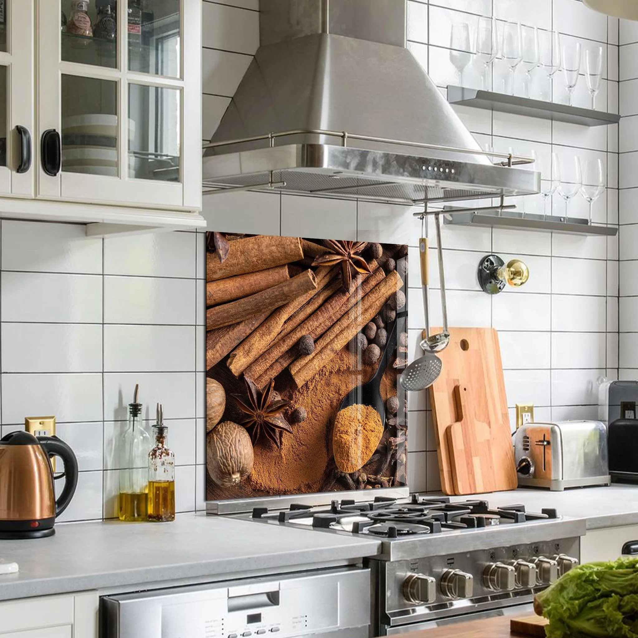 Cinnamon | Glass Printed Backsplash for your Kitchen