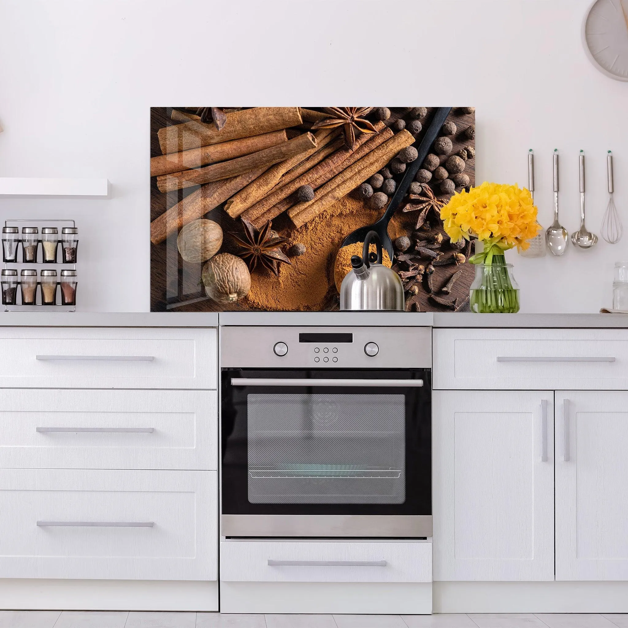 Cinnamon | Glass Printed Backsplash for your Kitchen