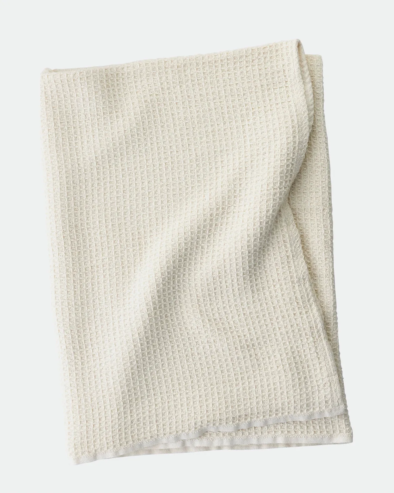 Cotton Waffle Blanket: Ecru