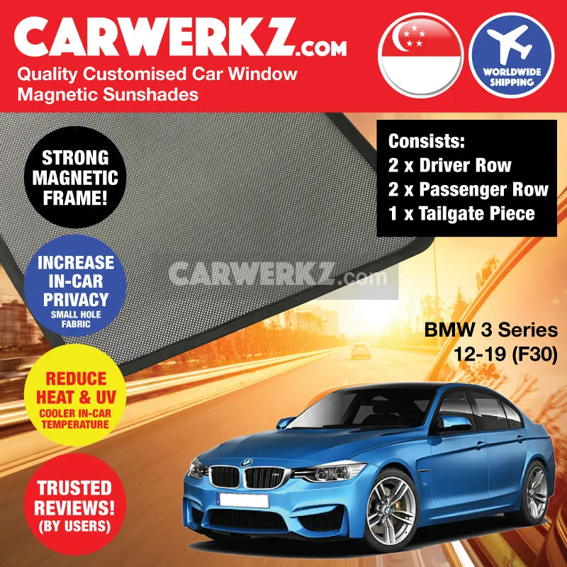 Customised Window Magnetic Sunshades for BMW 3 Series 2011-2019 6th Generation (F30) Germany Sedan