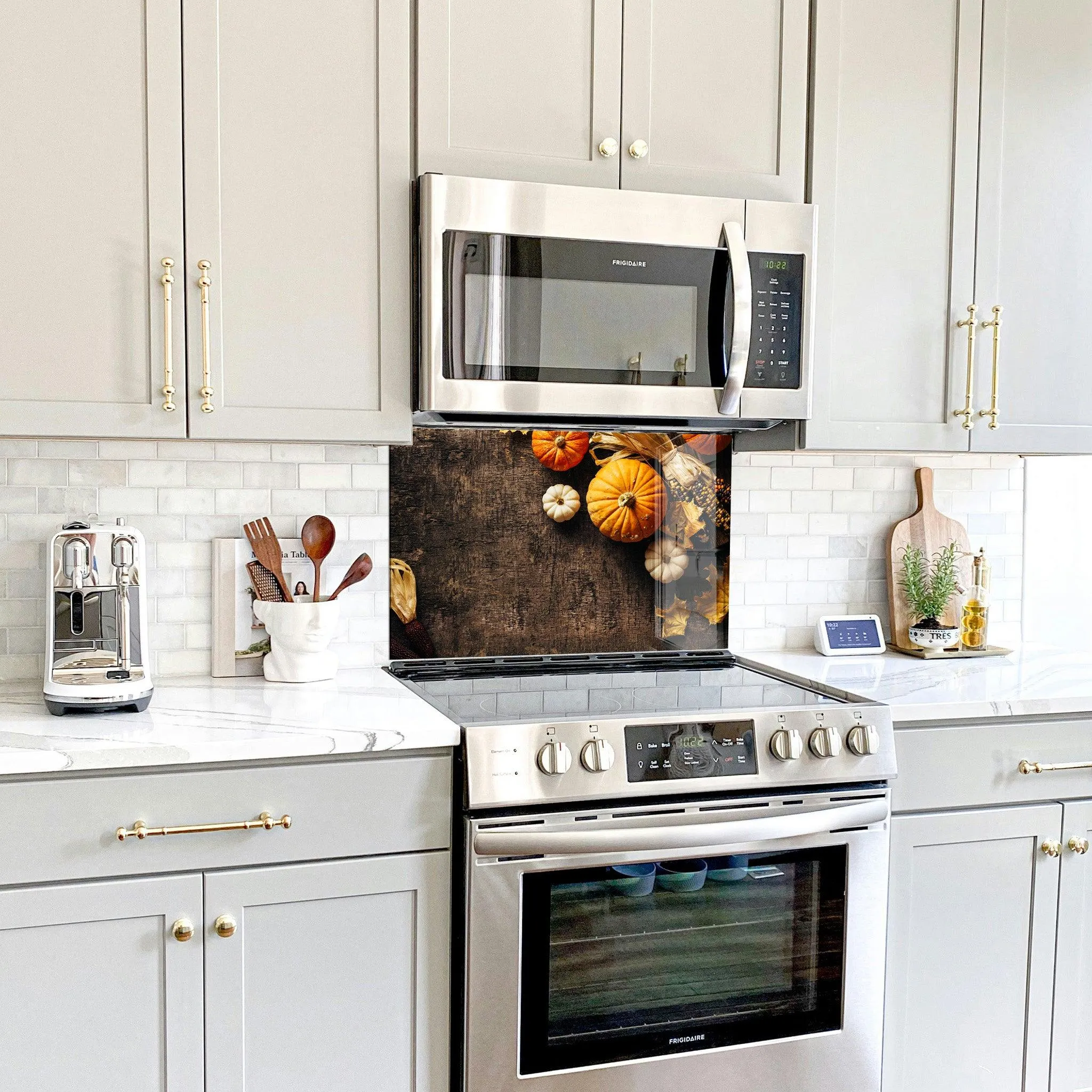 Fall and Pumpkins | Glass Printed Backsplash for your Kitchen