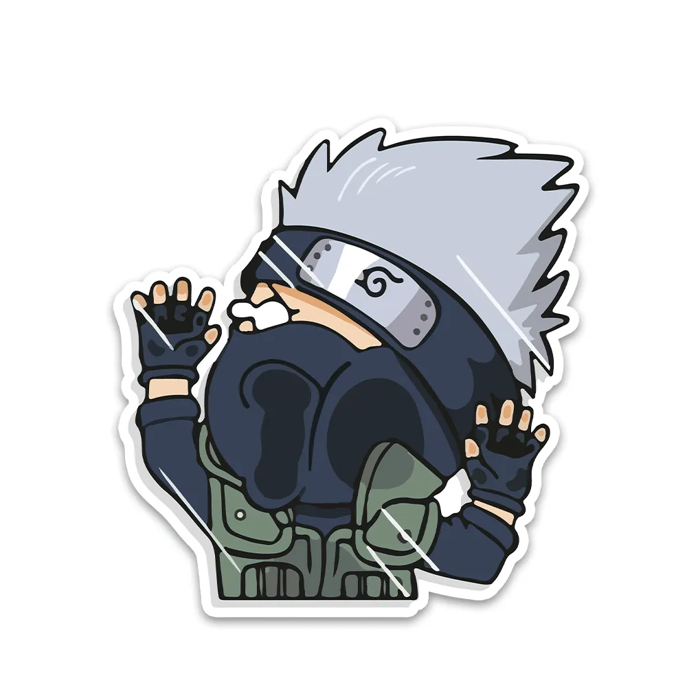 Flat face kakashi Reflective Sticker