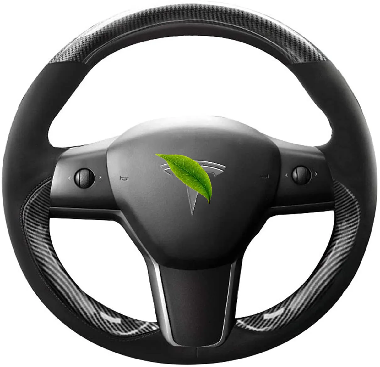 Genuine Leather Steering Wheel Cover for Tesla Model 3 / Y