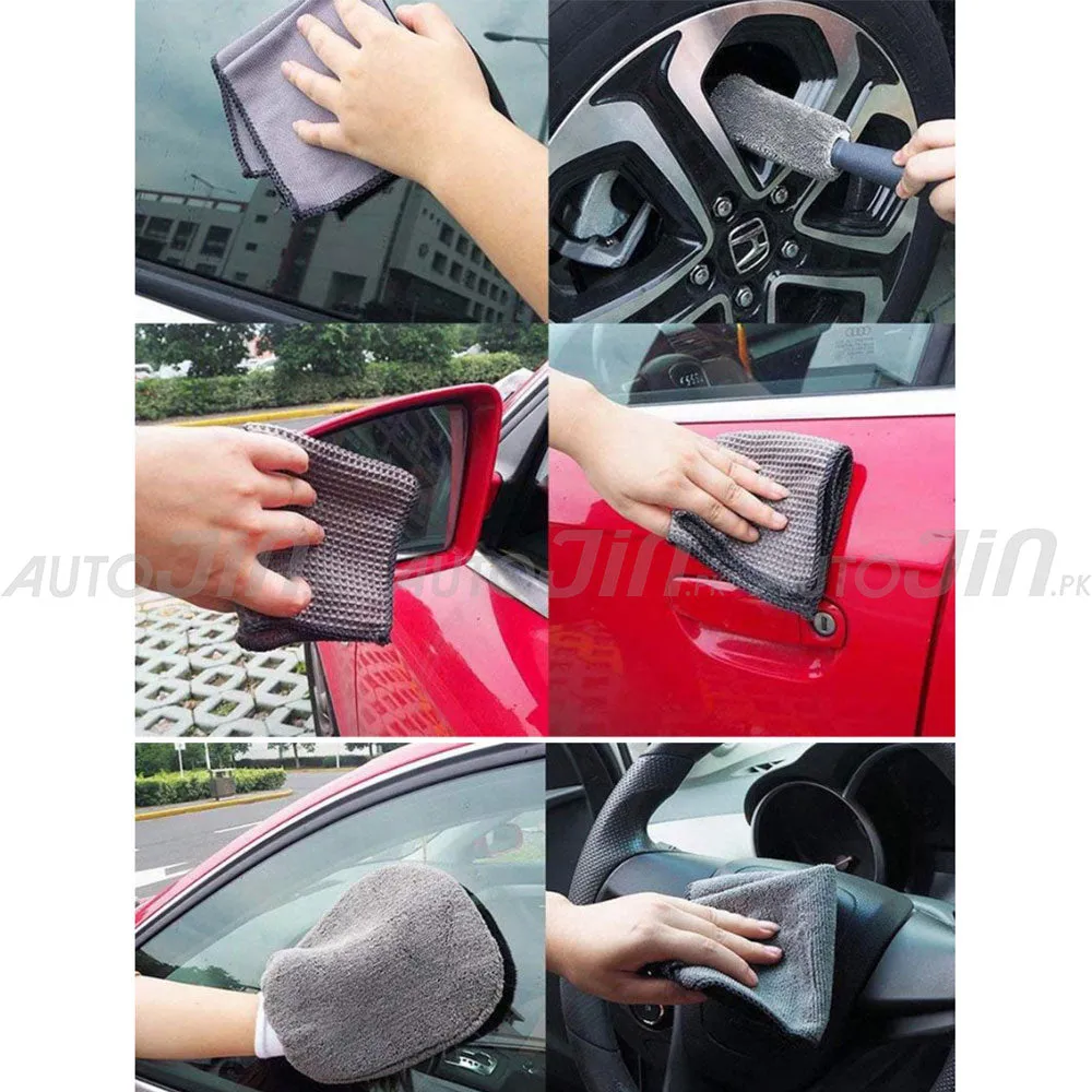 Gladiator Nine Pcs Car Wash Cleaning Microfiber Kit