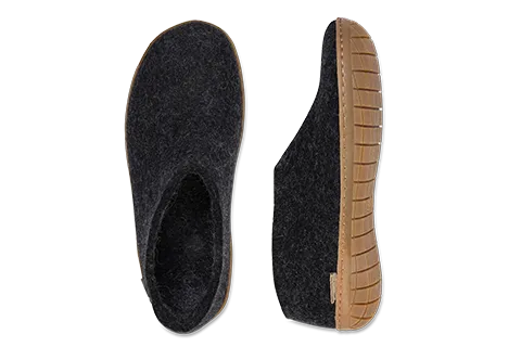 glerups Shoe Charcoal Rubber