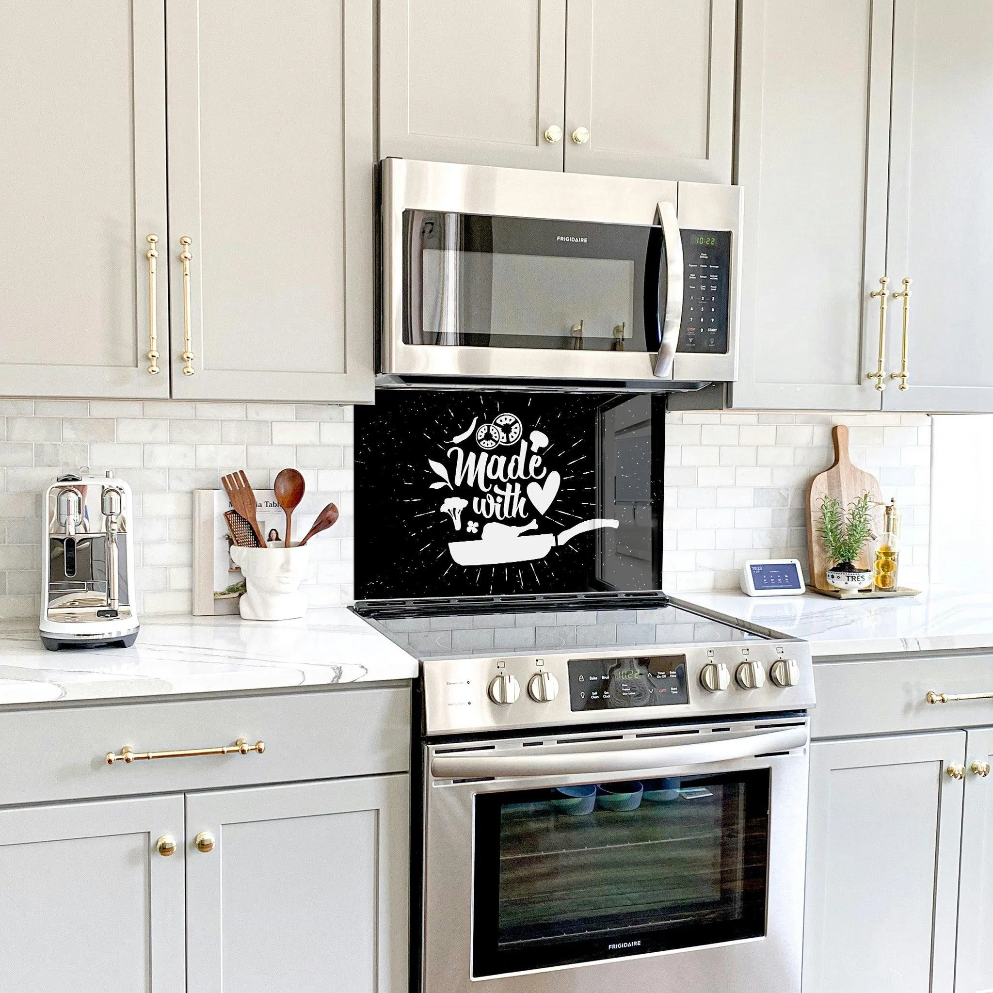 Made With Love | Glass Printed Backsplash for your Kitchen