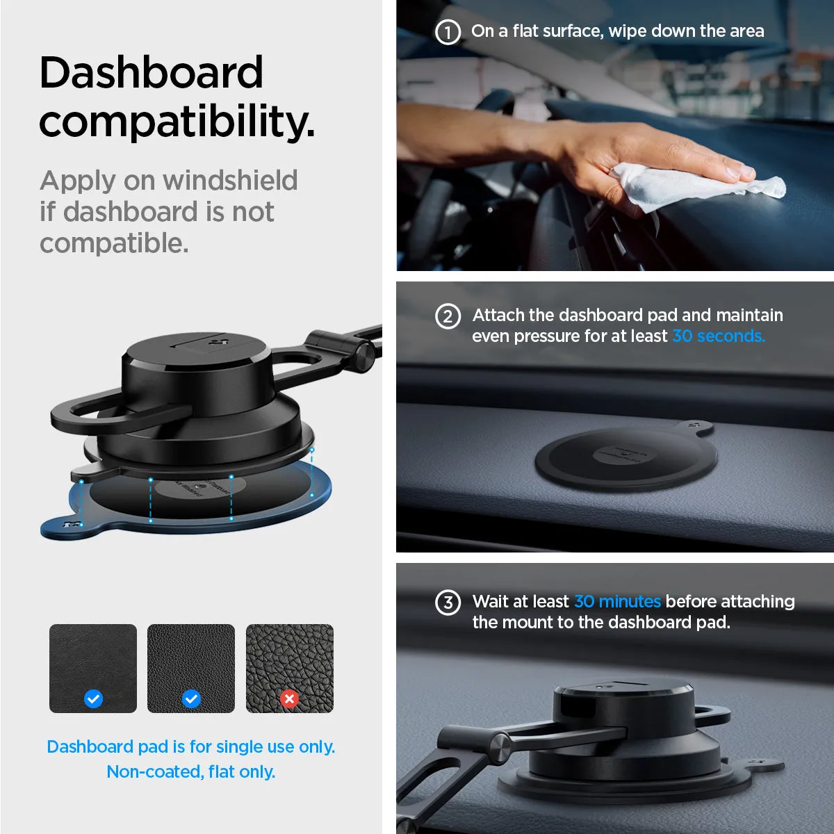 OneTap Pro 3 CryoMax™ Dashboard Car Mount | ITS35WC (MagFit)