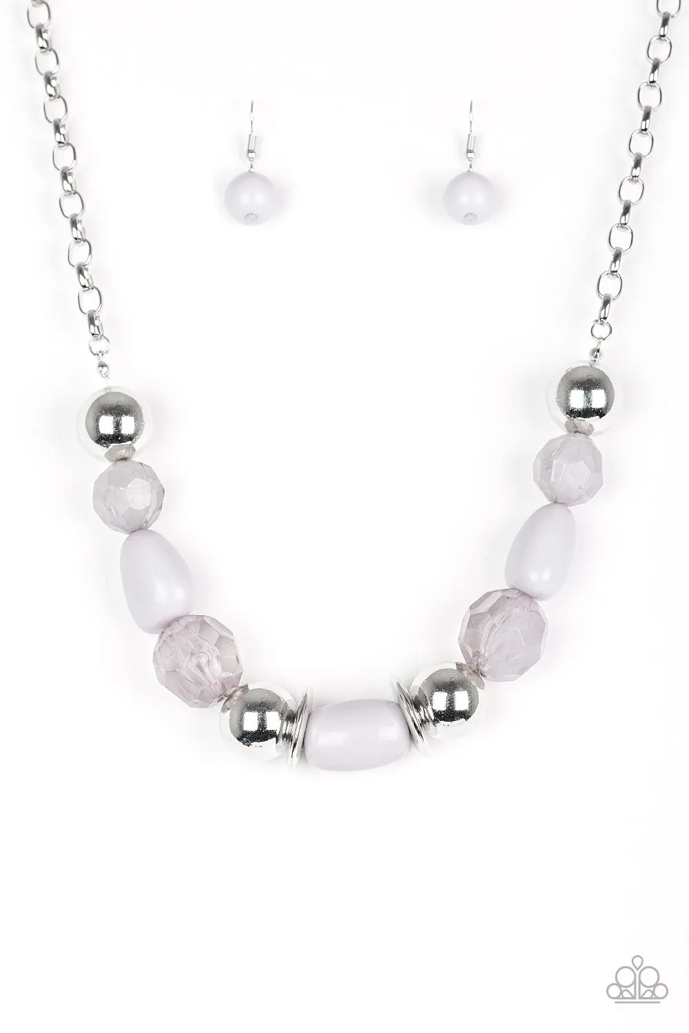 Paparazzi Accessories  - South Shore Sensation Set #N86 Box 1 - Silver Necklace