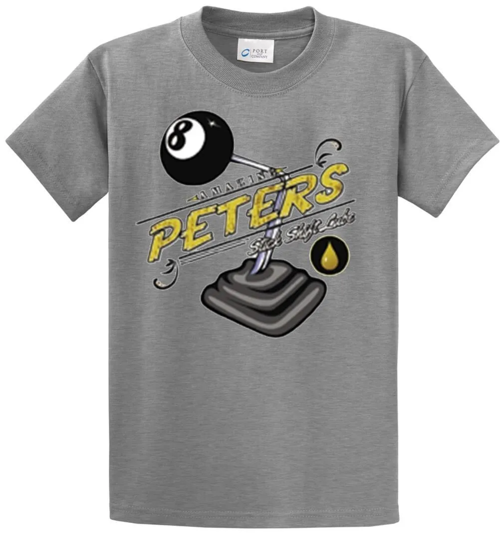 Peters Stick Shift Lube Printed Tee Shirt